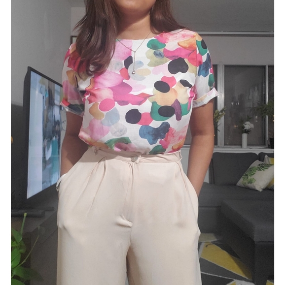 NWOT Zara wide legged high rise pants/ pallazo - Picture 2 of 10